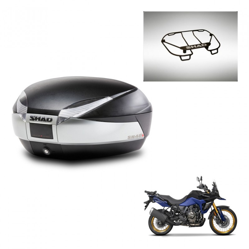 SHAD SH48 trunk + mounting bracket upper grill TITANIUM PREMIUM KIT-445636