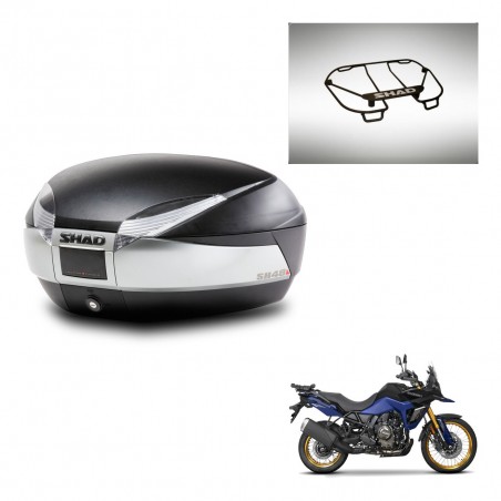 SHAD Baul SH48 + soporte montaje parrilla superior TITANIUM PREMIUM KIT-445636