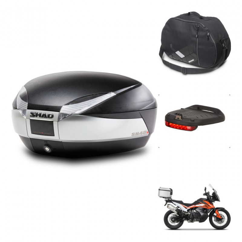 SHAD Baul SH48 + soporte montaje accesorios TITANIUM PREMIUM KIT-445643