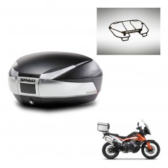 SHAD Baul SH48 + soporte montaje parrilla superior TITANIUM PREMIUM KIT-445644