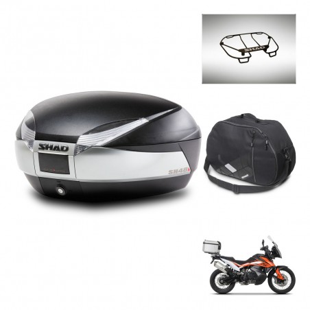 SHAD Baul SH48 + soporte montaje accesorios TITANIUM PREMIUM KIT-445646