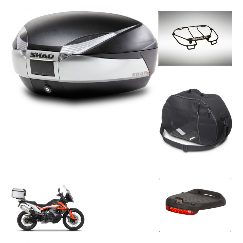 SHAD Baul SH48 + soporte montaje accesorios TITANIUM PREMIUM KIT-445647