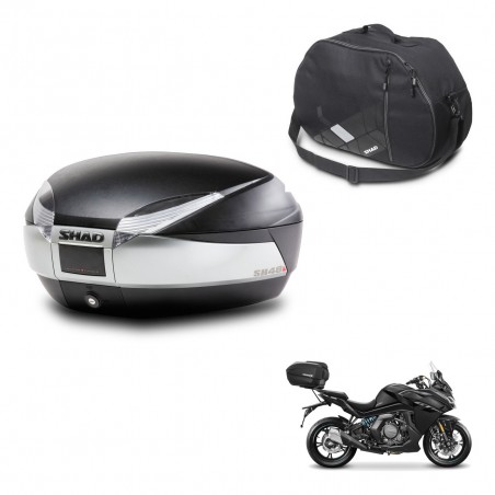 SHAD Baul SH48 + soporte montaje bolsa interna TITANIUM PREMIUM KIT-445658