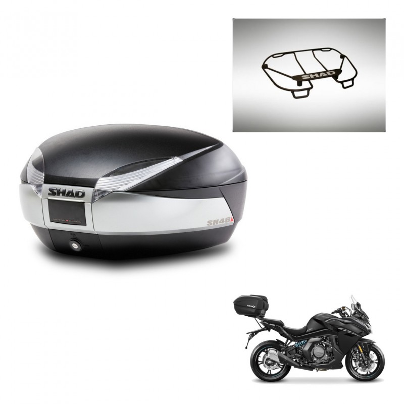 SHAD SH48 trunk + mounting bracket upper grill TITANIUM PREMIUM KIT-445660