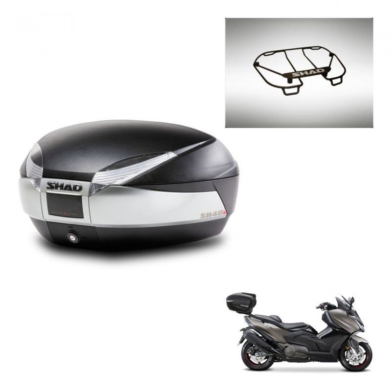 SHAD SH48 trunk + mounting bracket upper grill TITANIUM PREMIUM KIT-445668