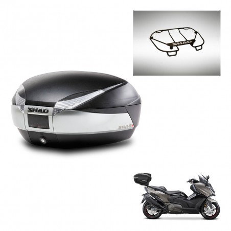 SHAD Baul SH48 + soporte montaje parrilla superior TITANIUM PREMIUM KIT-445668