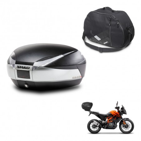 SHAD Baul SH48 + soporte montaje bolsa interna TITANIUM PREMIUM KIT-445674