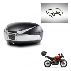 SHAD SH48 trunk + mounting bracket upper grill TITANIUM PREMIUM KIT-445676