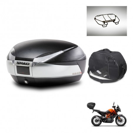 SHAD Baul SH48 + soporte montaje accesorios TITANIUM PREMIUM KIT-445678