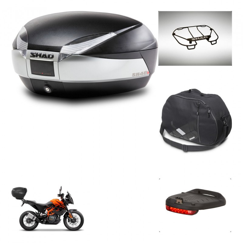SHAD Baul SH48 + soporte montaje accesorios TITANIUM PREMIUM KIT-445679