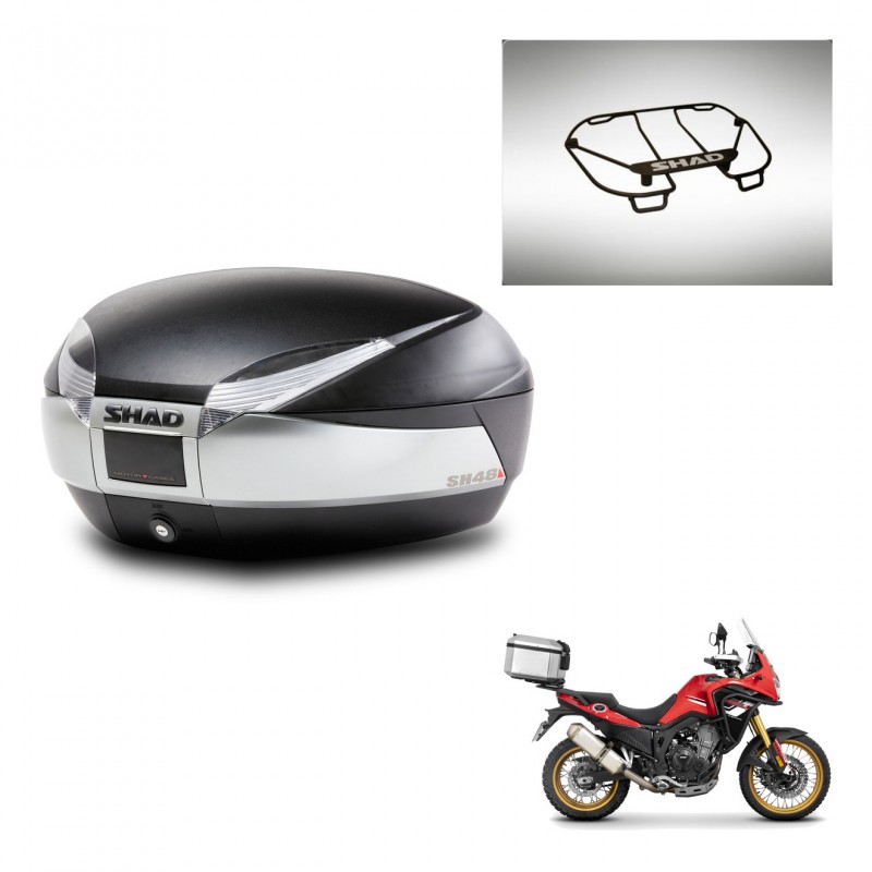 SHAD SH48 trunk + mounting bracket upper grill TITANIUM PREMIUM KIT-445684