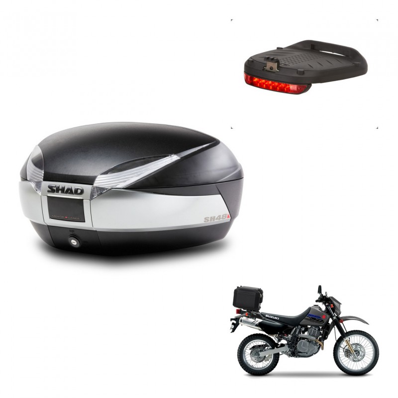 SHAD Baul SH48 + soporte montaje luz de freno TITANIUM PREMIUM KIT-445689
