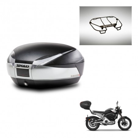 SHAD Baul SH48 + soporte montaje parrilla superior TITANIUM PREMIUM KIT-445700
