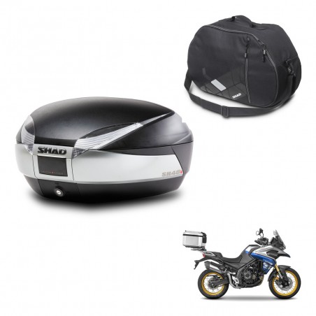 SHAD Baul SH48 + soporte montaje bolsa interna TITANIUM PREMIUM KIT-445706