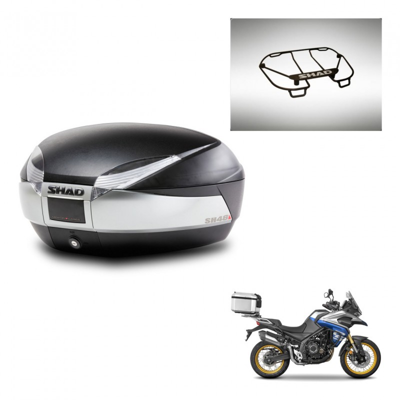 SHAD SH48 trunk + mounting bracket upper grill TITANIUM PREMIUM KIT-445708