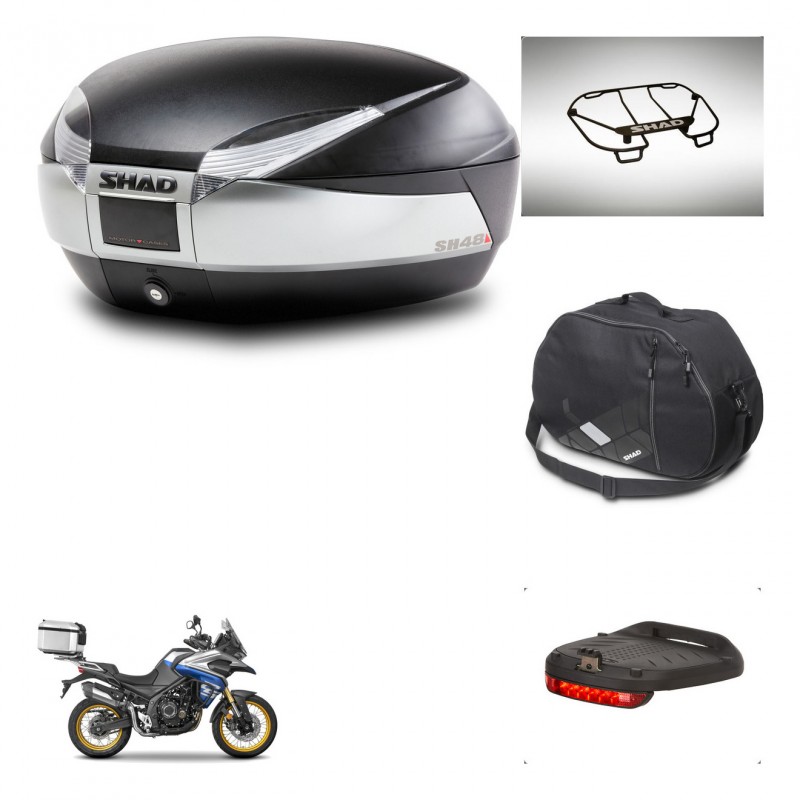 SHAD Baul SH48 + soporte montaje accesorios TITANIUM PREMIUM KIT-445711