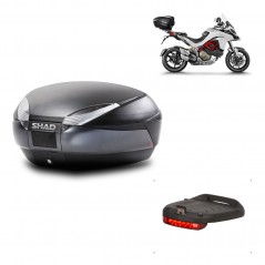 SHAD Baul SH48 + soporte montaje luz de freno DARK GREY PREMIUM KIT-445729