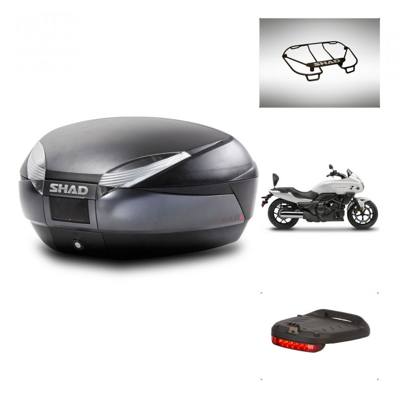 SHAD Baul SH48 + soporte montaje accesorios DARK GREY PREMIUM KIT-445741