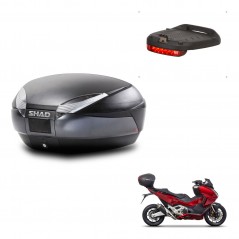 SHAD Trunk SH48 + mounting bracket brake light DARK GREY PREMIUM KIT-445745