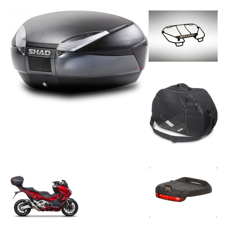 SHAD Baul SH48 + soporte montaje accesorios DARK GREY PREMIUM KIT-445751