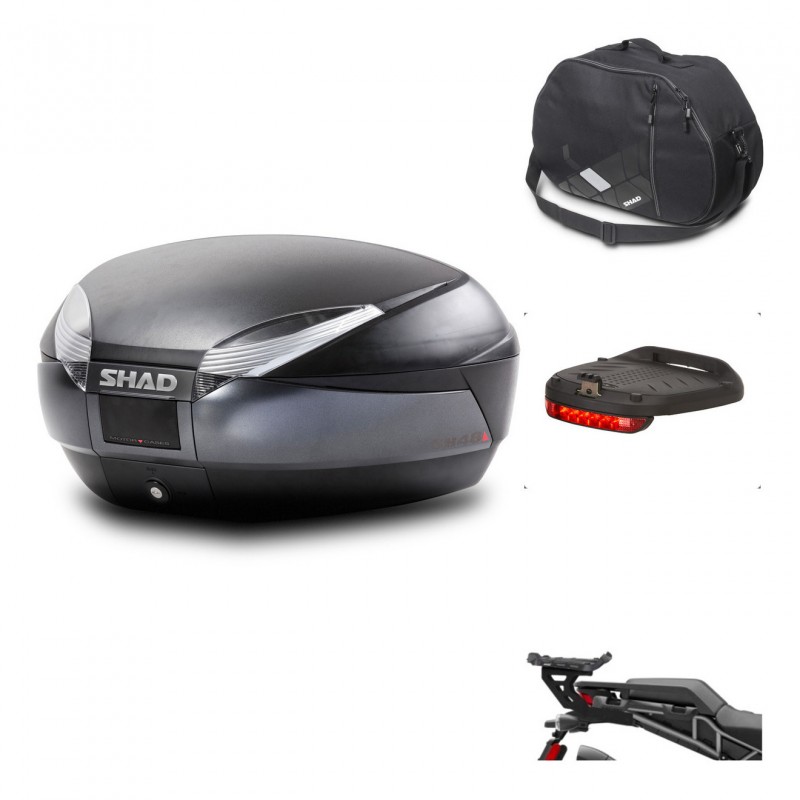 SHAD Baul SH48 + soporte montaje accesorios DARK GREY PREMIUM KIT-445755