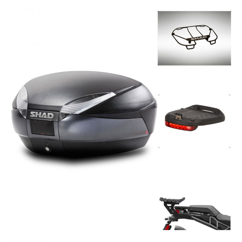 SHAD SH48 trunk + mounting bracket accessories DARK GREY PREMIUM KIT-445757