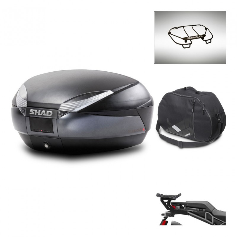 SHAD Baul SH48 + soporte montaje accesorios DARK GREY PREMIUM KIT-445758