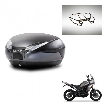 SHAD Baul SH48 + soporte montaje parrilla superior DARK GREY PREMIUM KIT-445764