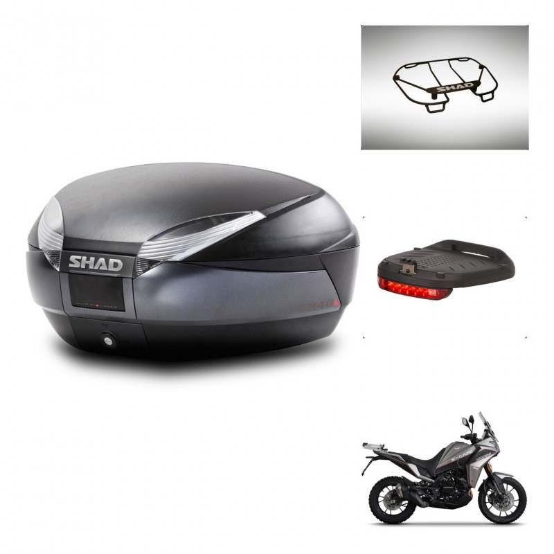 SHAD Baul SH48 + soporte montaje accesorios DARK GREY PREMIUM KIT-445765