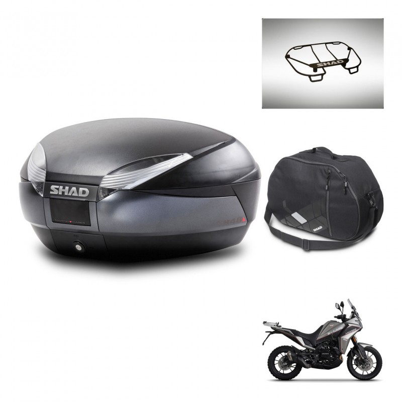 SHAD SH48 trunk + mounting bracket accessories DARK GREY PREMIUM KIT-445766