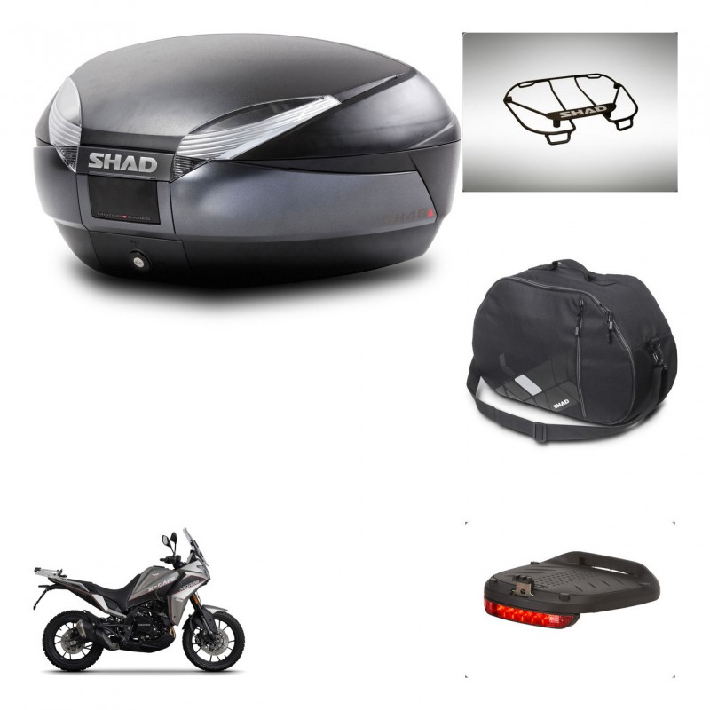 SHAD Baul SH48 + soporte montaje accesorios DARK GREY PREMIUM KIT-445767