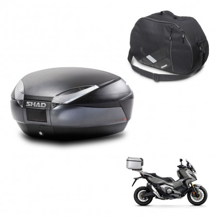 SHAD Baul SH48 + soporte montaje bolsa interna DARK GREY PREMIUM KIT-445770