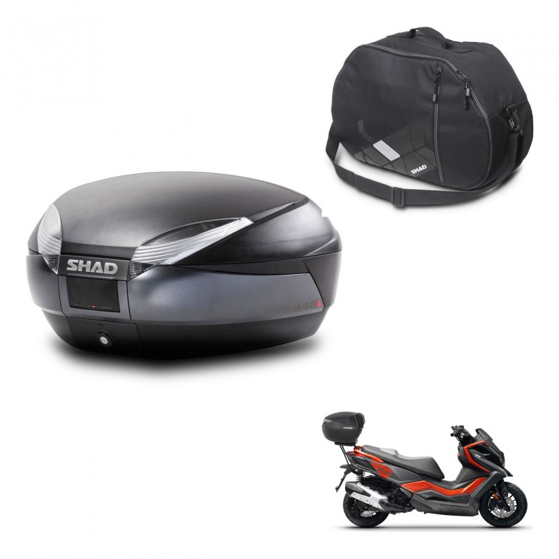 SHAD SH48 trunk + mounting bracket internal bag DARK GREY PREMIUM KIT-445778