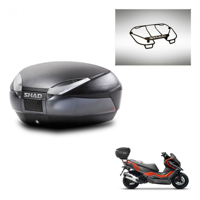 SHAD SH48 trunk + mounting bracket upper grill DARK GREY PREMIUM KIT-445780