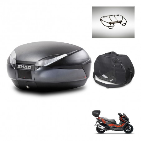 SHAD Baul SH48 + soporte montaje accesorios DARK GREY PREMIUM KIT-445782