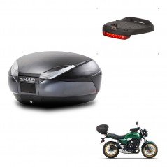 SHAD Trunk SH48 + mounting bracket brake light DARK GREY PREMIUM KIT-445785