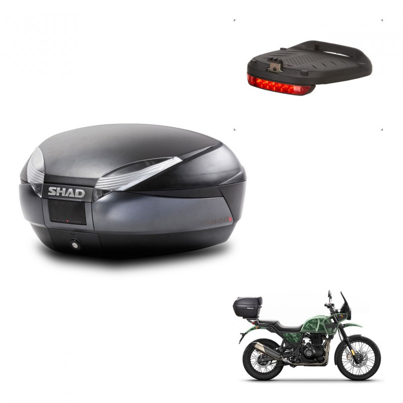 SHAD Trunk SH48 + mounting bracket brake light DARK GREY PREMIUM KIT-445793