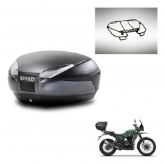 SHAD Baul SH48 + soporte montaje parrilla superior DARK GREY PREMIUM KIT-445796