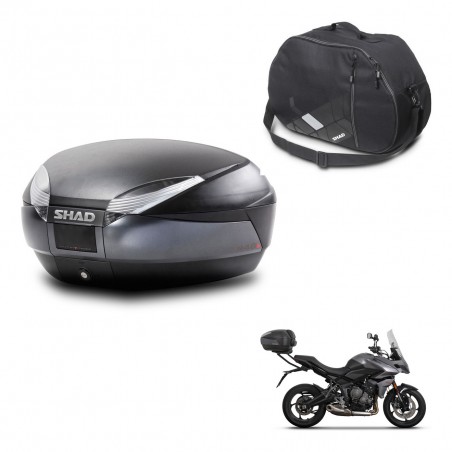 SHAD Baul SH48 + soporte montaje bolsa interna DARK GREY PREMIUM KIT-445810