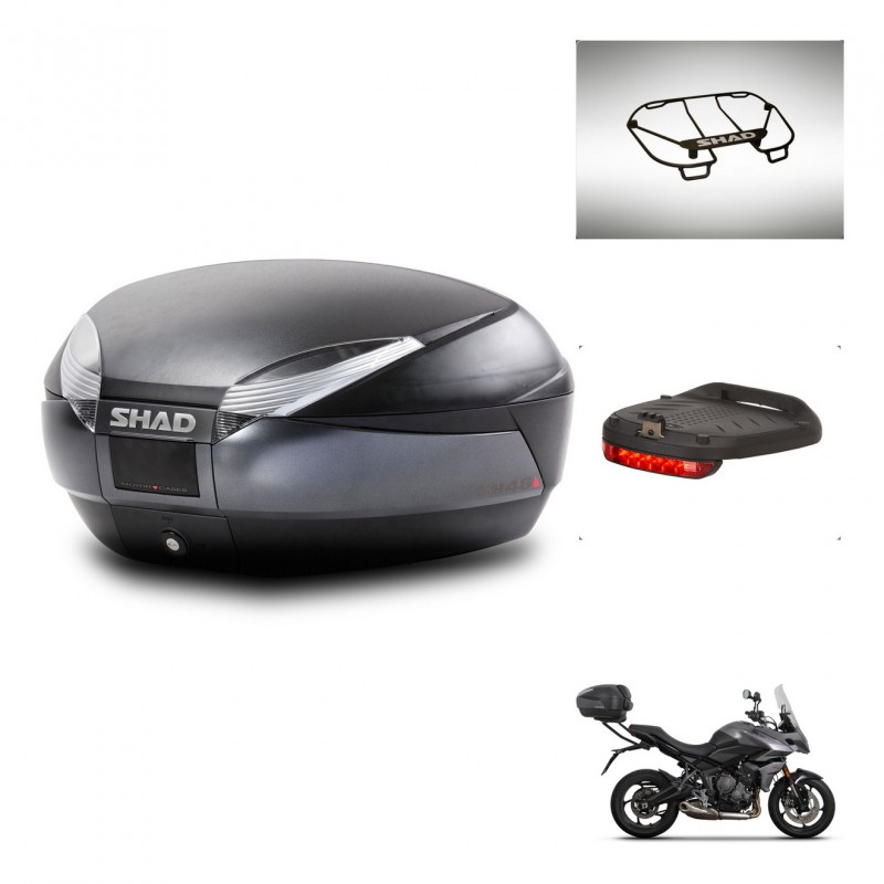 SHAD Baul SH48 + soporte montaje accesorios DARK GREY PREMIUM KIT-445813