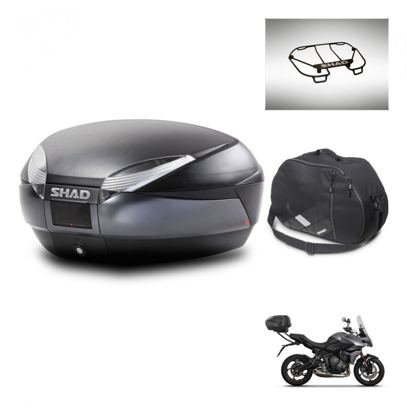 SHAD SH48 trunk + mounting bracket accessories DARK GREY PREMIUM KIT-445814