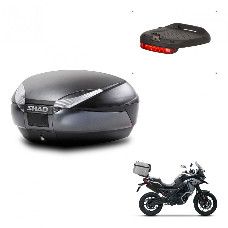 SHAD Baul SH48 + soporte montaje luz de freno DARK GREY PREMIUM KIT-445817