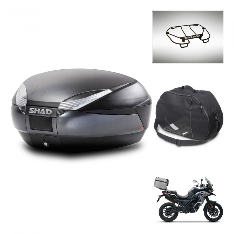 SHAD SH48 trunk + mounting bracket accessories DARK GREY PREMIUM KIT-445822