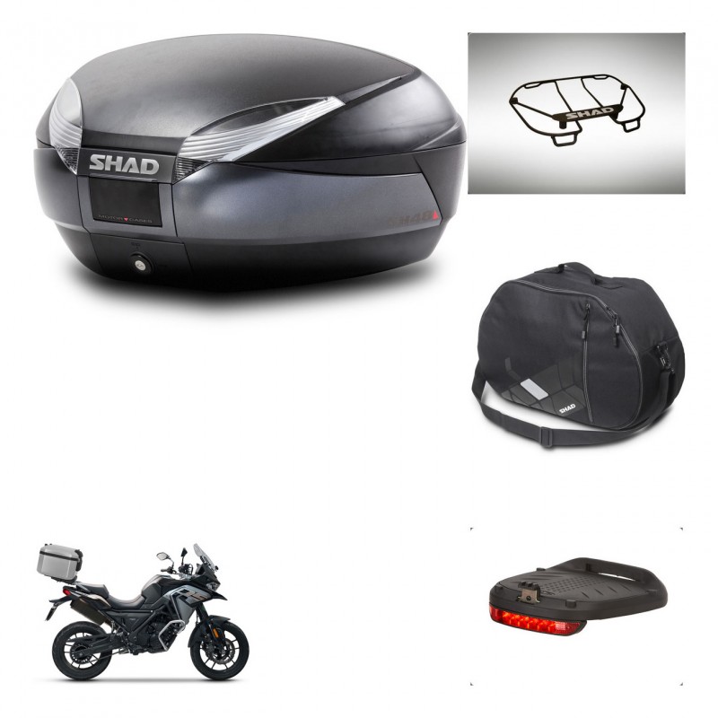 SHAD Baul SH48 + soporte montaje accesorios DARK GREY PREMIUM KIT-445823