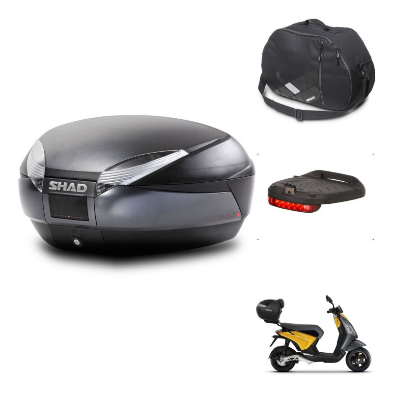 SHAD SH48 trunk + mounting bracket accessories DARK GREY PREMIUM KIT-445827
