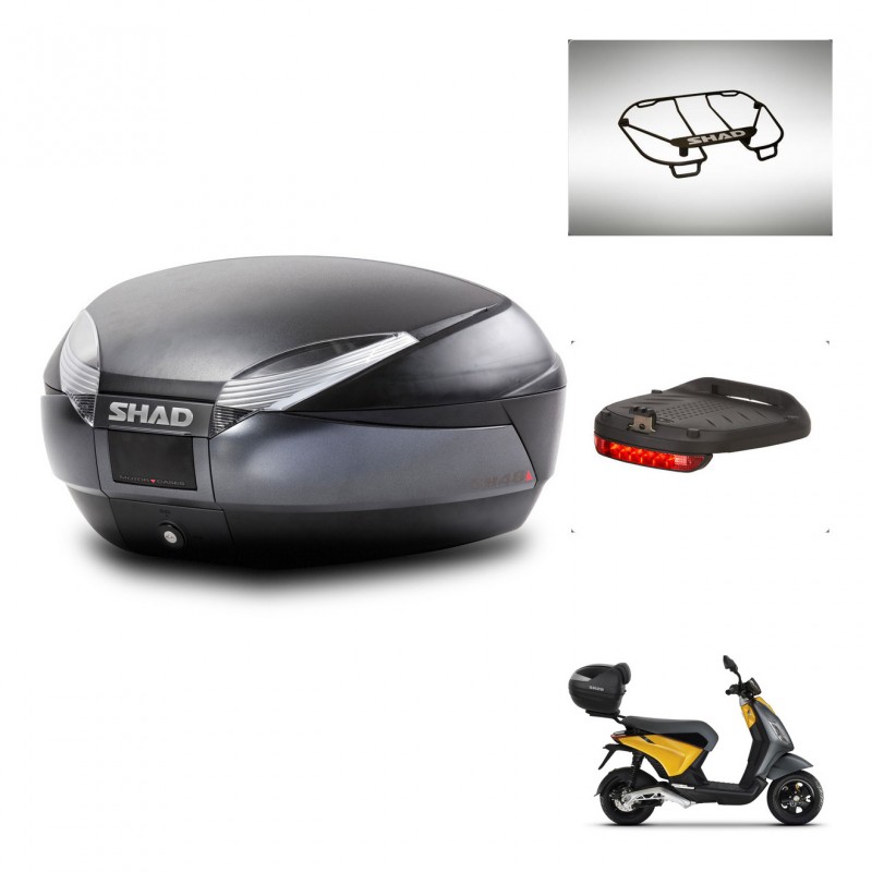 SHAD SH48 trunk + mounting bracket accessories DARK GREY PREMIUM KIT-445829