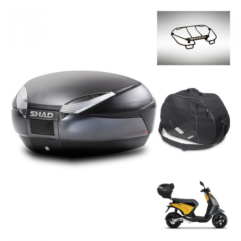 SHAD SH48 trunk + mounting bracket accessories DARK GREY PREMIUM KIT-445830