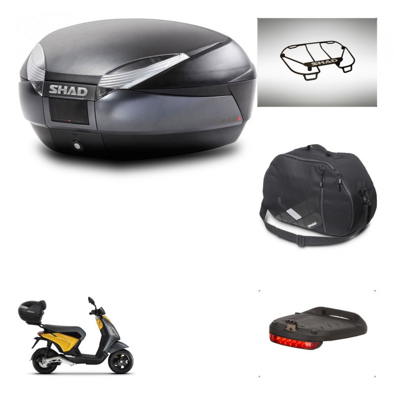 SHAD SH48 trunk + mounting bracket accessories DARK GREY PREMIUM KIT-445831