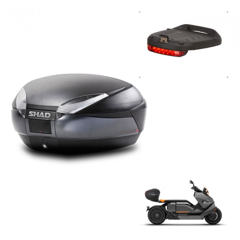 SHAD Baul SH48 + soporte montaje luz de freno DARK GREY PREMIUM KIT-445833