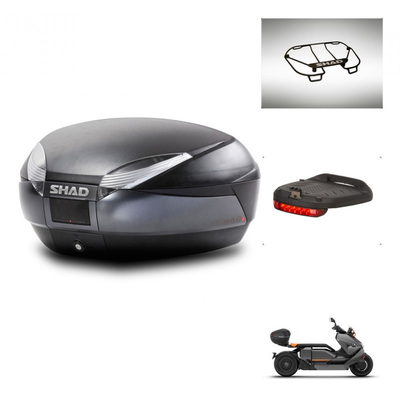 SHAD SH48 trunk + mounting bracket accessories DARK GREY PREMIUM KIT-445837